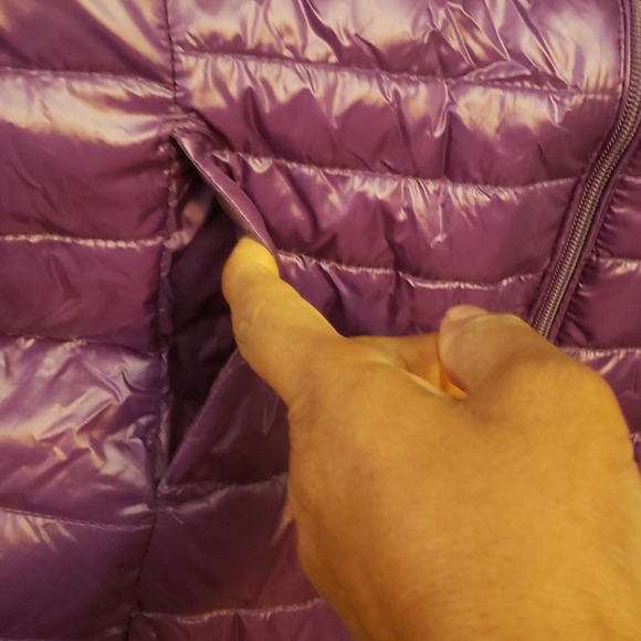 Women's Long Sleeve Light weight Winter Coat Purple Size Large - Picture 13 of 14